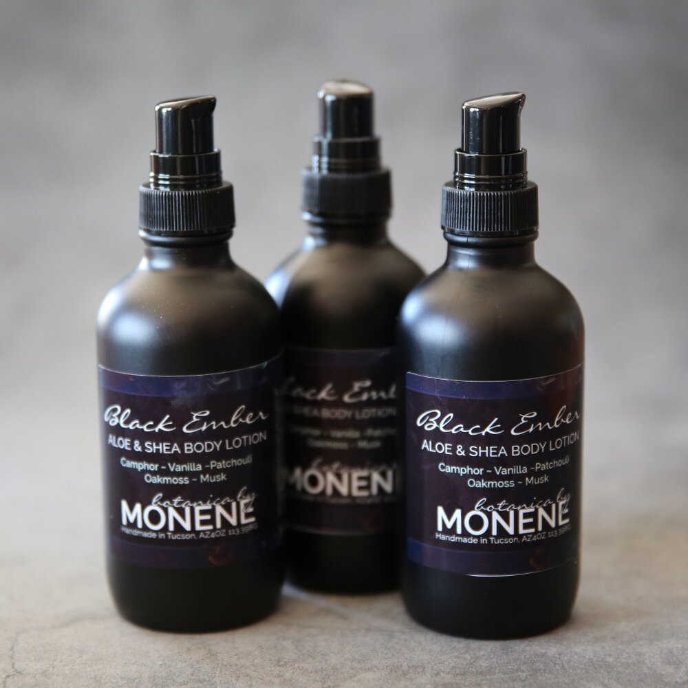 Black Ember Scented Aloe and Shea Body Lotion 4oz